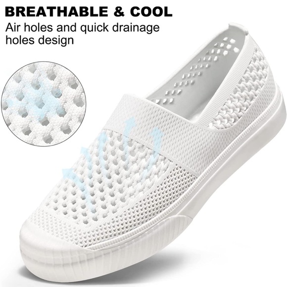 Layer 8 outdoor shoes. All White. Flexible. Easy to clean. Last size 10. - Picture 6 of 10